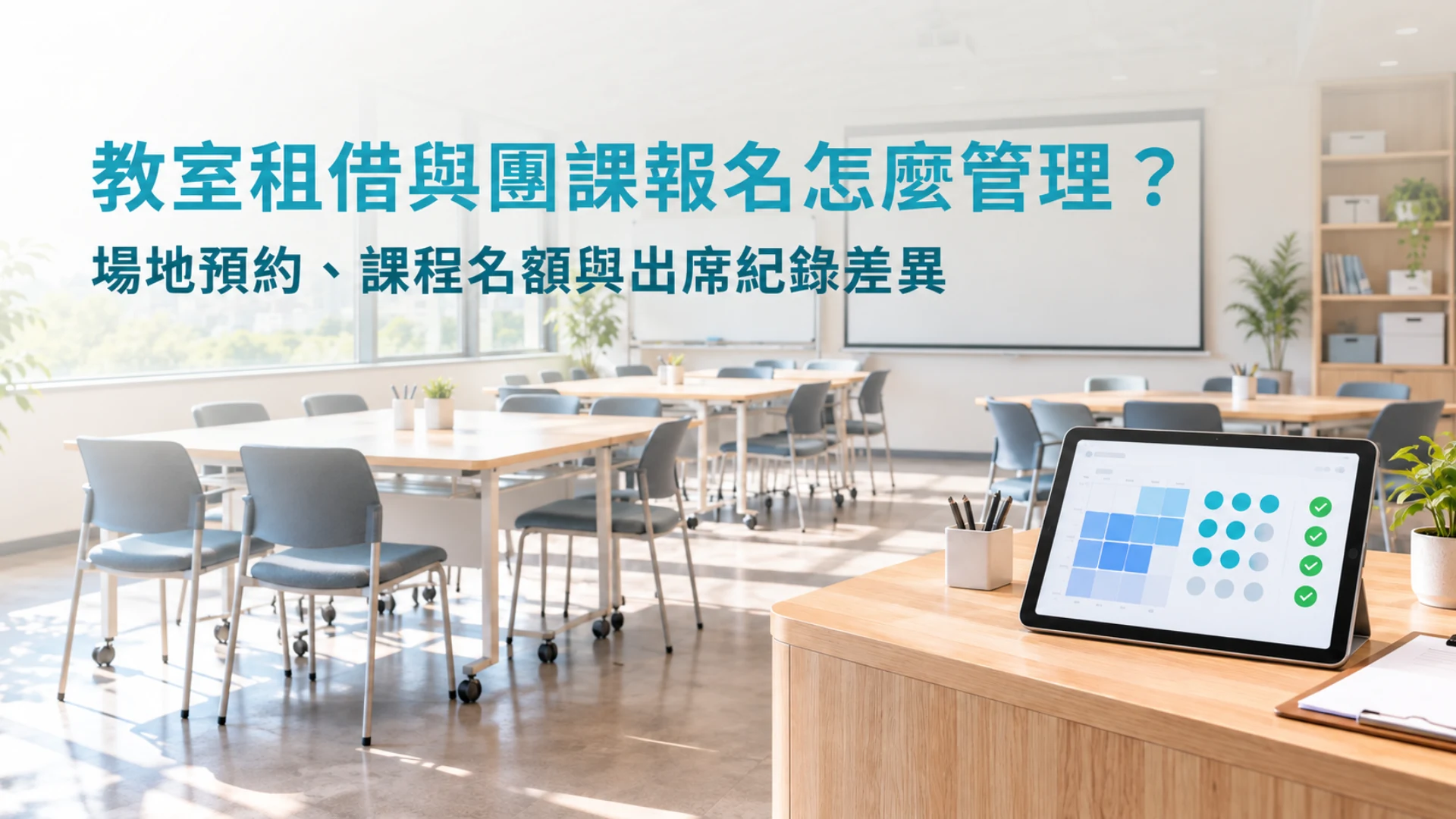 教室預約系統同時管理場地租借、團課名額與學員報名資料